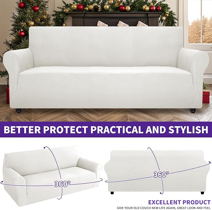 ZNSAYOTX Stretch Oversized Couch Cover Universal Sofa Covers - Image 5