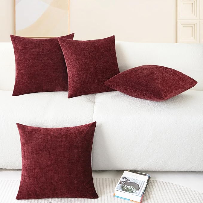 CaliTime Christmas Throw Pillow Covers Decorative 18 X 18 Inches Pack of 4 Cozy - Image 6