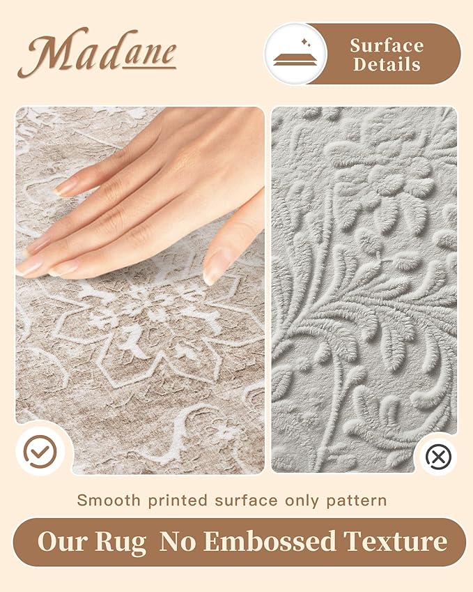 Madane Runner Rug 2x10 for Hallway, Kitchen Non-Slip Runner Rug - Image 4