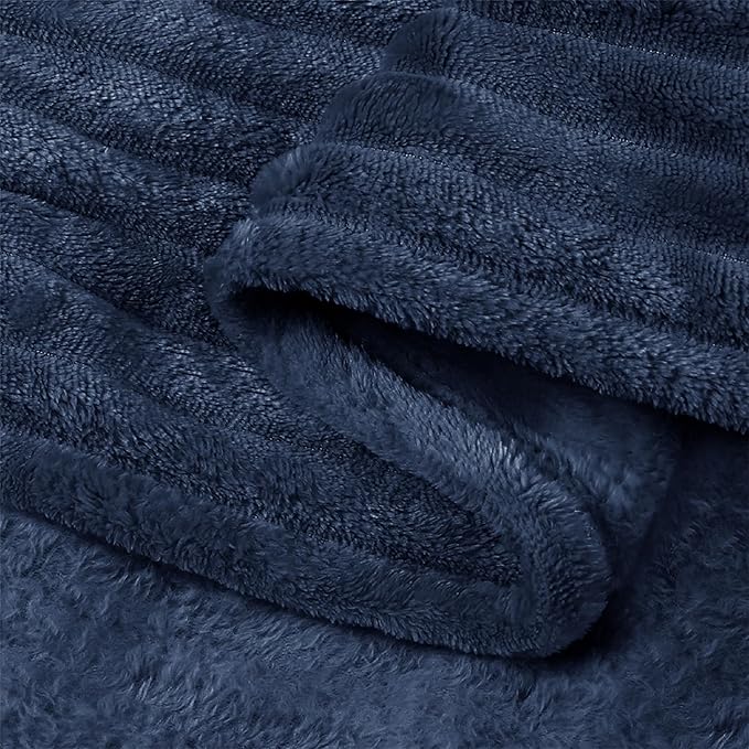 BEDELITE Fleece Blanket King Size – 3D Ribbed Jacquard Soft and Warm Decorative - Image 5