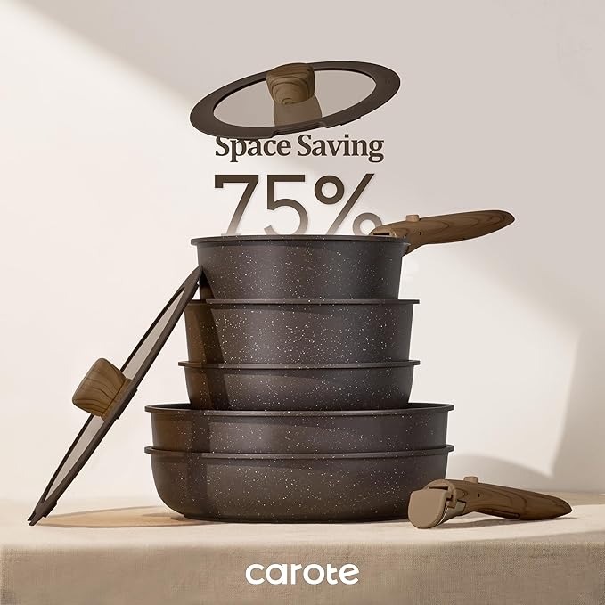 CAROTE 21PCS Pots and Pans Set Non Stick