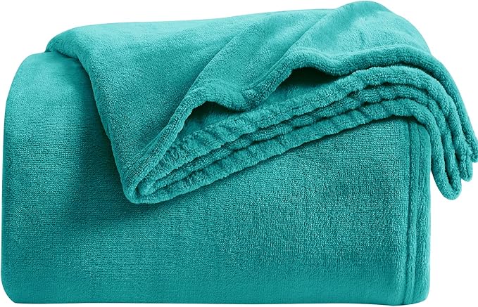 KMUSET Fleece Blanket Twin Size Teal Lightweight Super Soft Cozy Luxury Bed by COZYBLANKETHappyHomeLife