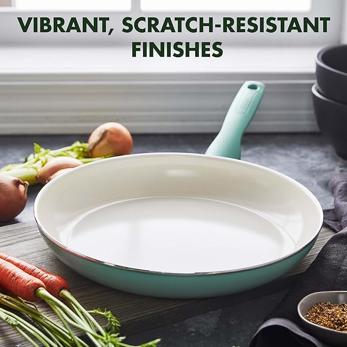GreenPan Rio Healthy Ceramic Nonstick 12" Frying Pan Skillet, Dishwasher Safe - Image 6