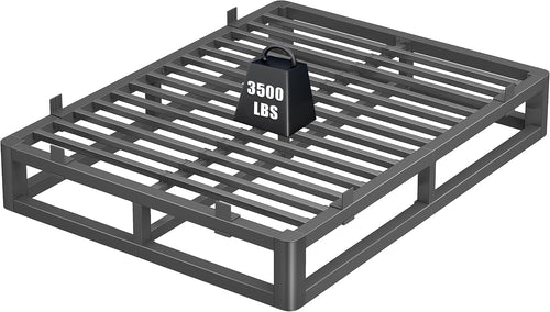 10 inch metal king bed frame with rounded shown in use