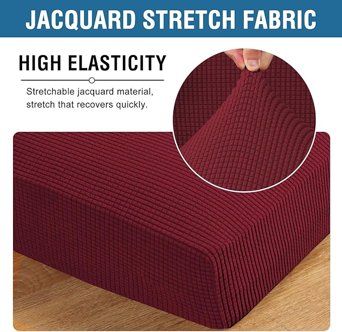 H.VERSAILTEX Super Stretch Individual Seat Cushion Covers Sofa Covers Couch - Image 4