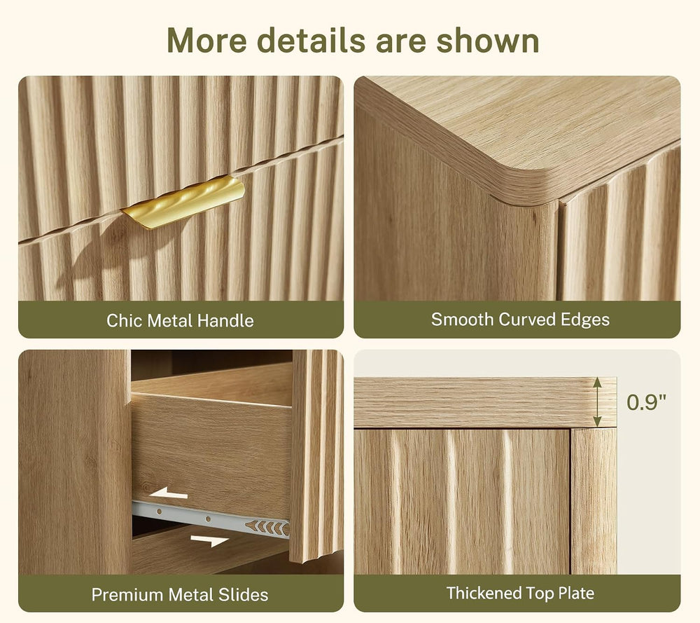 TEENFON 56.3'' Dresser for Bedroom with 6 Drawers, Dressers & Che...
