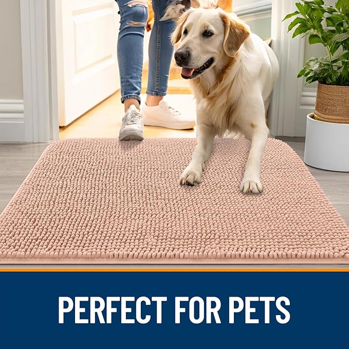 OLANLY Dog Door Mat for Muddy Paws 30x17, Absorbs Moisture and Dirt, Absorbent - Image 6