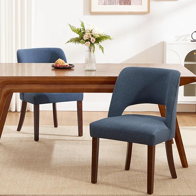 Dining Chairs Set of 2,Modern Dining Room Chairs with Thick Cushions,Upholste...
