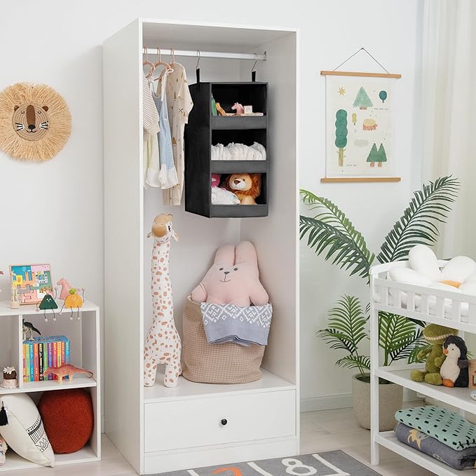 GRANNY SAYS Hanging Closet Shelf, 3-Shelf Foldable Hanging Organizers and - Image 7