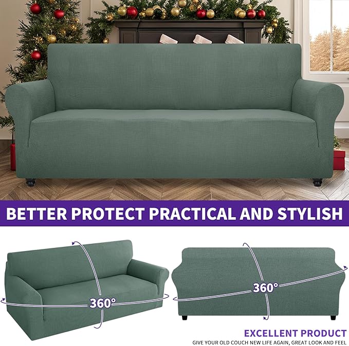 ZNSAYOTX Stretch Oversized Couch Cover Universal Sofa Covers - Image 5