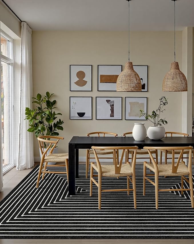 Latte&Fog 5x7 Area Rugs for Living Room Bedroom, Modern Abstract Washable Rug - Image 9