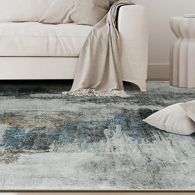 8x10 Area Rugs for Living Room Rug Washable: Abstract Large Rug for Dining Room - Image 9