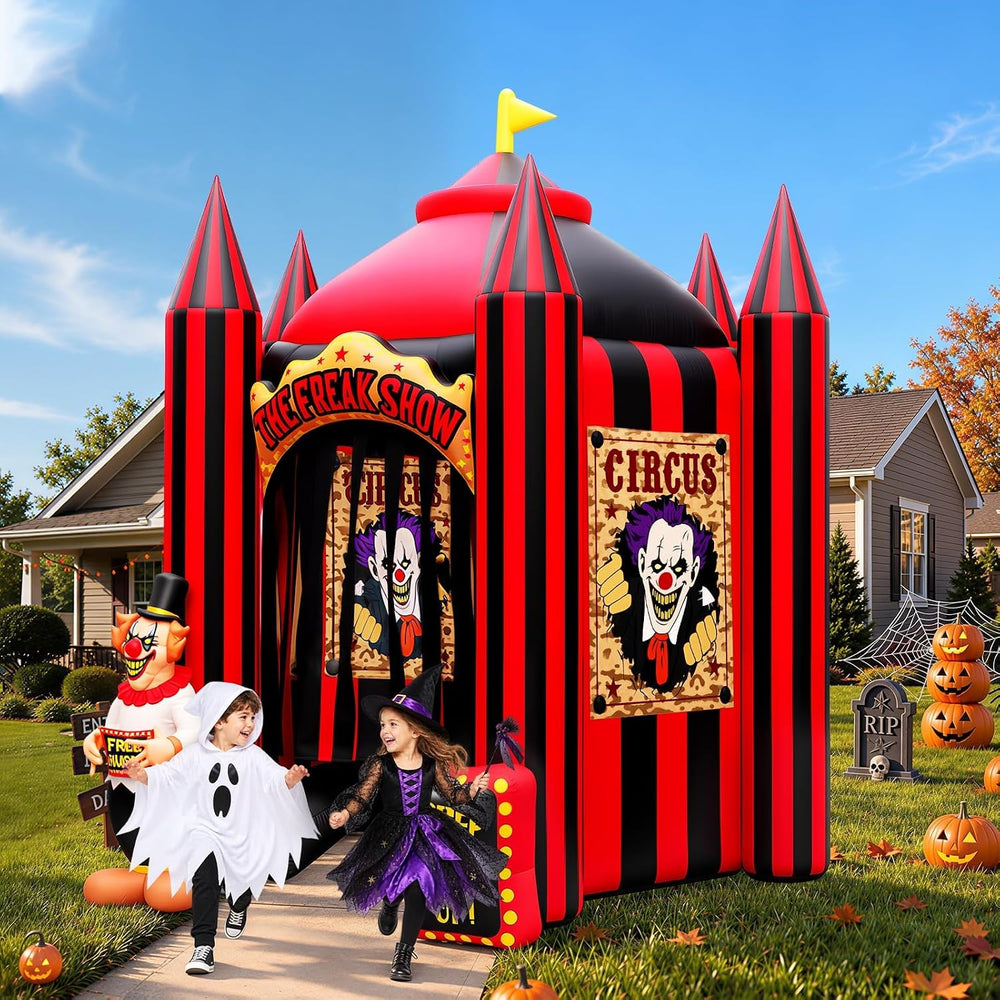 Kalolary 12FT Tall Halloween Inflatables Scary Clown Arch Haunted House