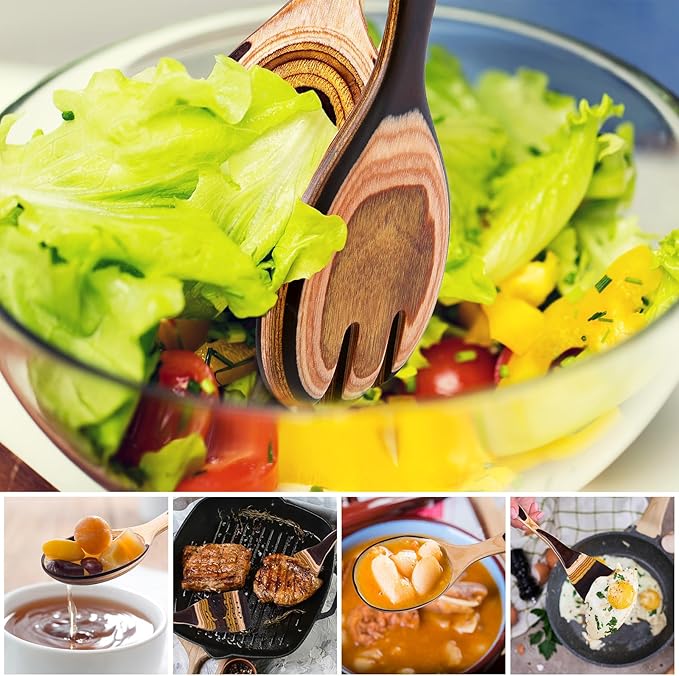 7Pcs Pakkawood Kitchen Utensils Set