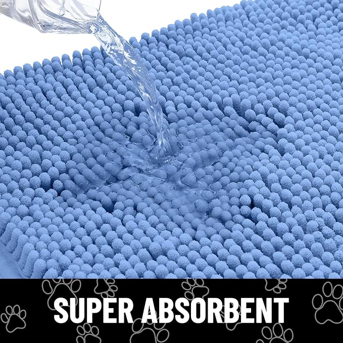 Smiry Dog Door Mat for Muddy Paws, Absorbent Dirt Trapper Non Slip Quick Dry - Image 5