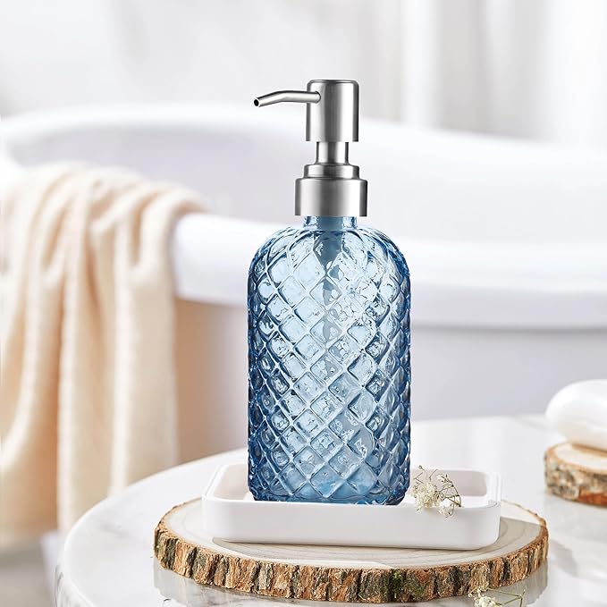 14 Oz Refillable Glass Soap Dispenser - Image 6