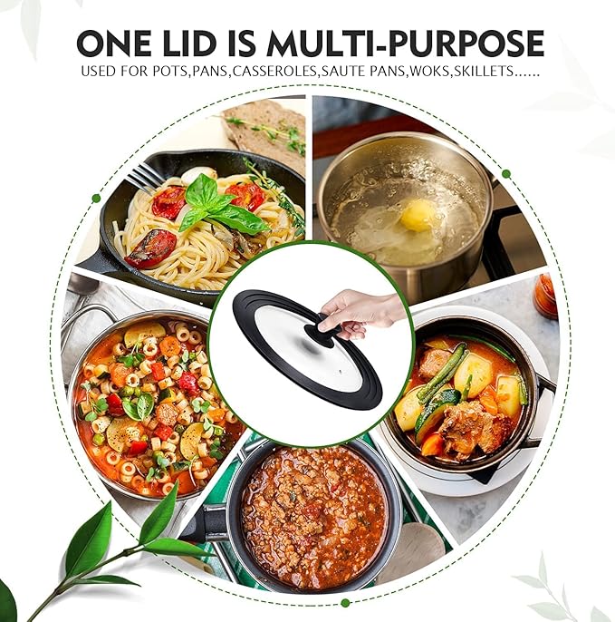 Ydeapi Universal Lids for Pots, Pans & Skillets