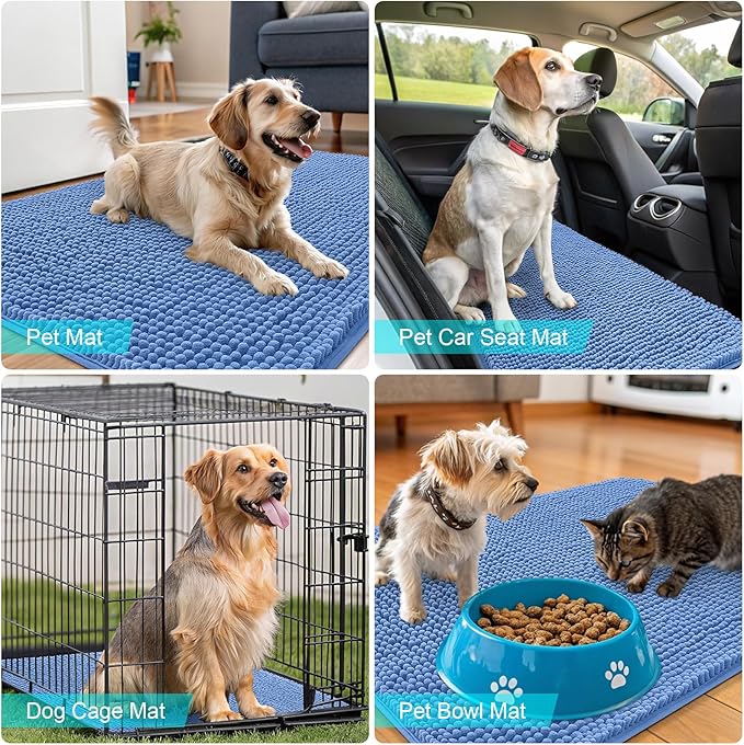 OLANLY Dog Door Mat for Muddy Paws 70x35, Absorbs Moisture and Dirt, Absorbent - Image 7