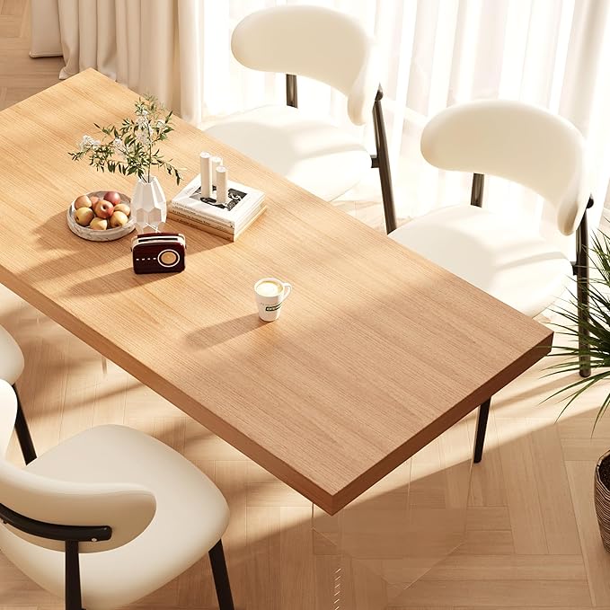 Kitchen Dining Chairs Set of 6 Modern Upholstered Leather Farmhouse Dining Ro...