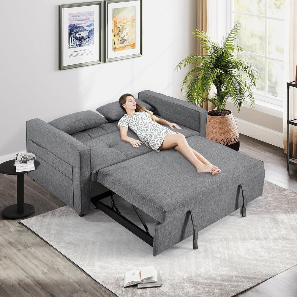HAOMARKETS 3 in 1 Convertible Sleeper Sofa Bed, Loveseat with Pull Out Couch ...