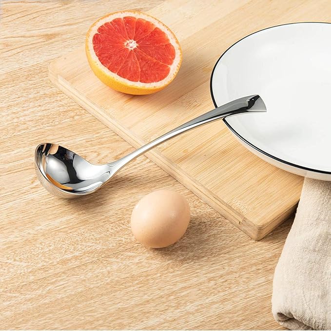 IMEEA 7.6-Inch Small Serving Ladle, 18/10 Stainless Steel Gravy Spoon - Image 4