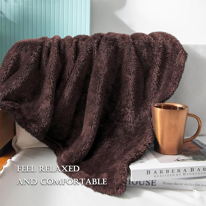 Exclusivo Mezcla Plush Fuzzy Fleece Bed Blanket Queen Size, Super Soft - Image 5