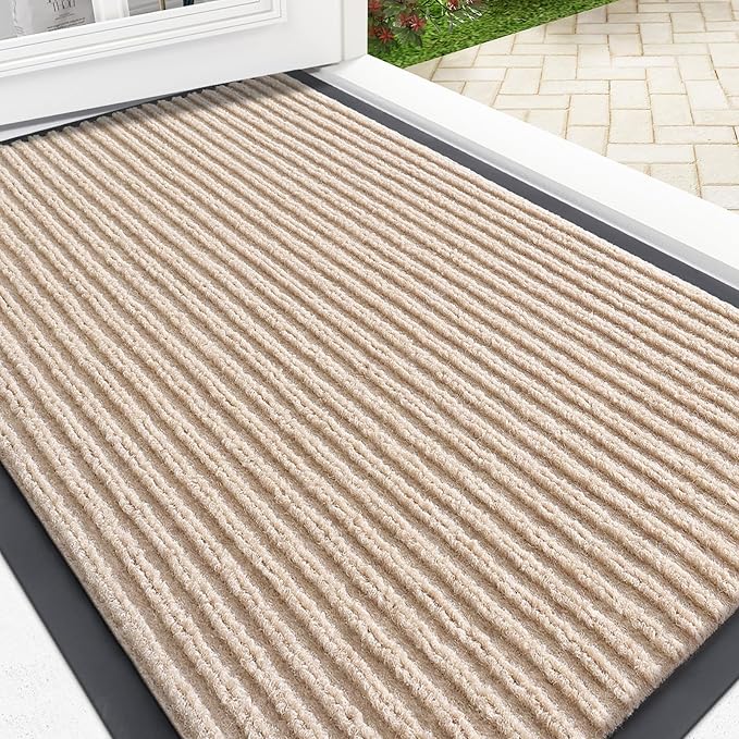 OLANLY Front Door Mat Indoor Outdoor Entrance, Waterproof Heavy Duty Doormat by OLANLY