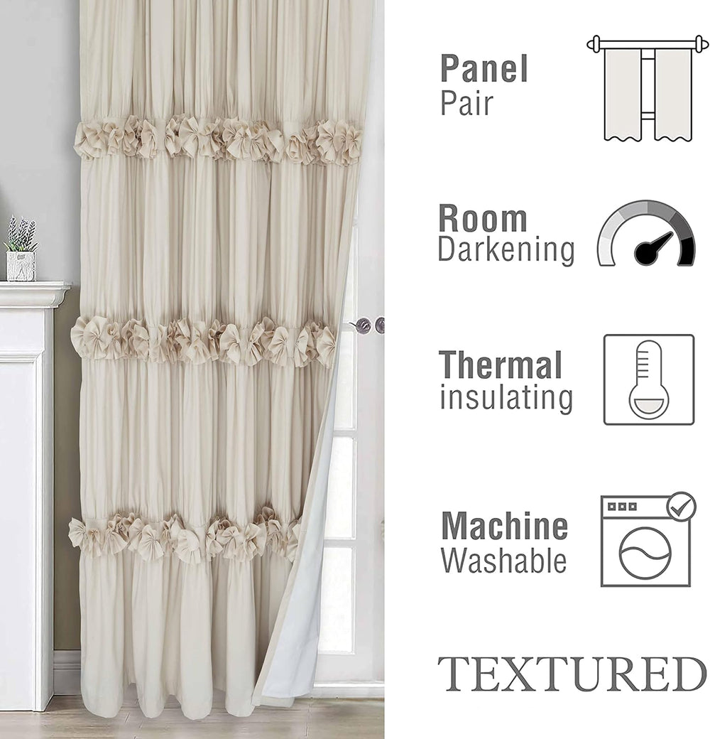 Thermal Insulated Window Curtains, 54" W x 84" L (Pair)