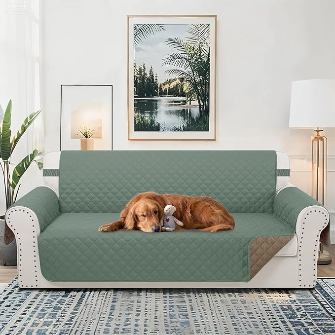 Reversible 4 Seater Sofa Cover 91 Inch Large Couch Cover Furniture Protector - Image 2