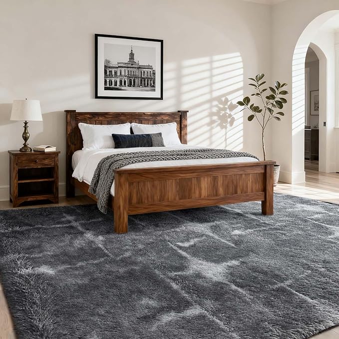 Area Rugs for Living Room, 5x7 Feet Soft Fluffy Shagg Plush Rug High Pile - Image 2