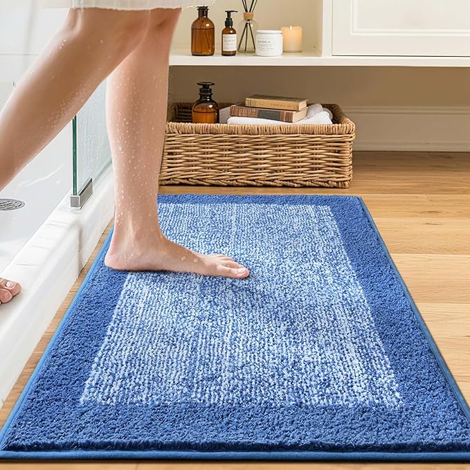 36x24 Large Bathroom Rugs Washable Non Slip, Soft Absorbent Quick Dry Mats - Image 3