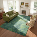 Washable Rugs 8x10 Area Rugs for Living Room-Green Modern Abstract Rugs for by Lbris