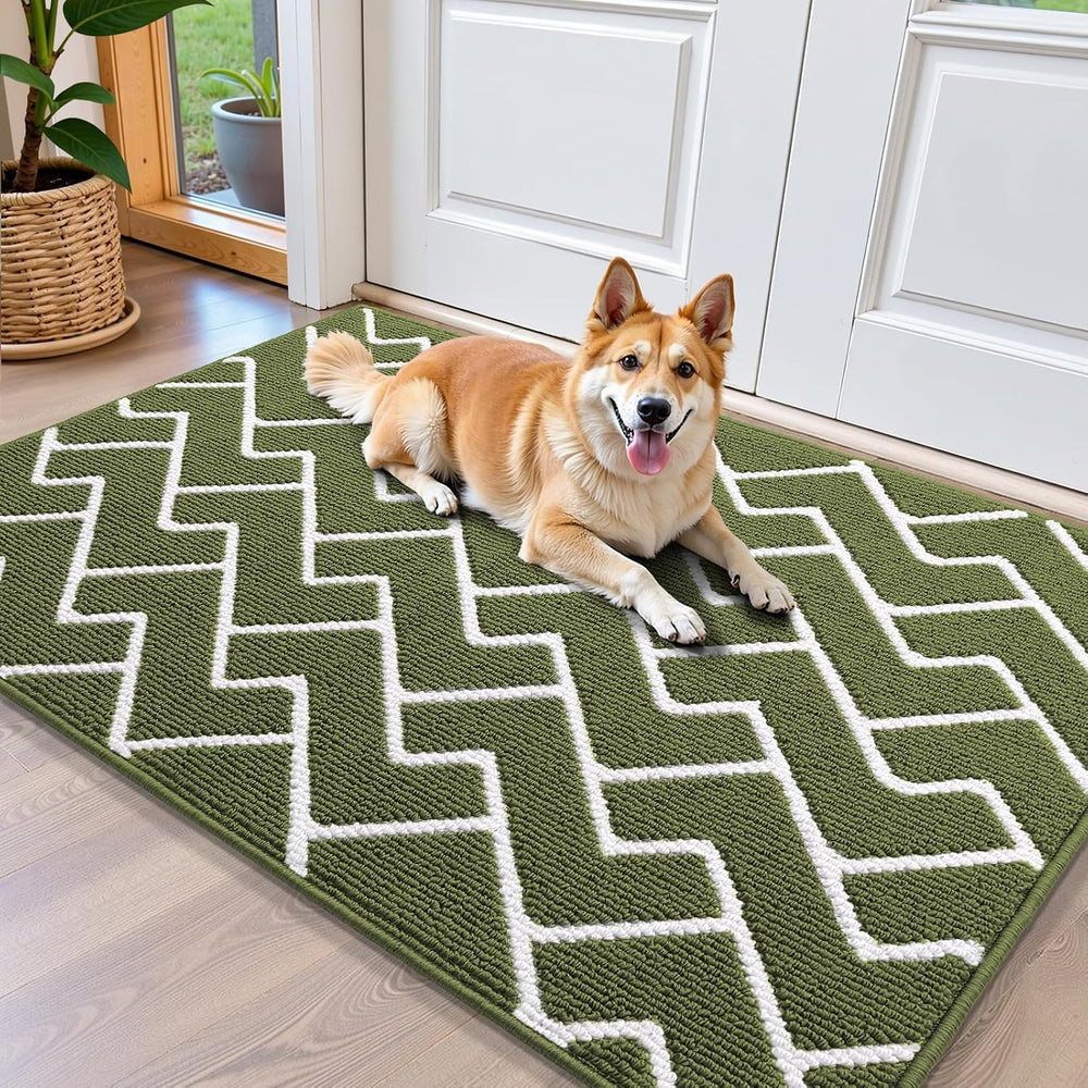 OLANLY Front Door Mat, Non-Slip Rubber Backing, Dirt Resistant and Absorbent