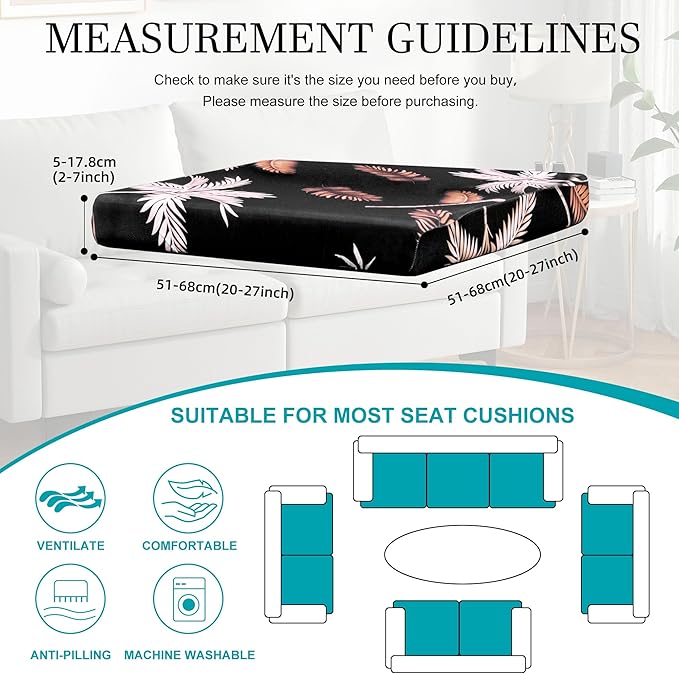 12Pcs Stretch Patio Cushion Covers, Outdoor Couch Covers Replacement, Outdoor - Image 2