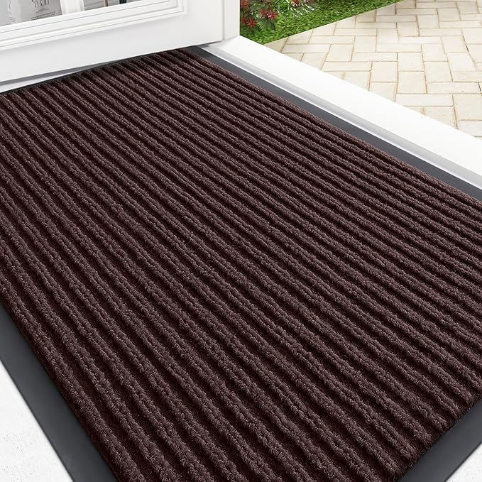 OLANLY Front Door Mat Indoor Outdoor Entrance, Waterproof Heavy Duty Doormat by OLANLY