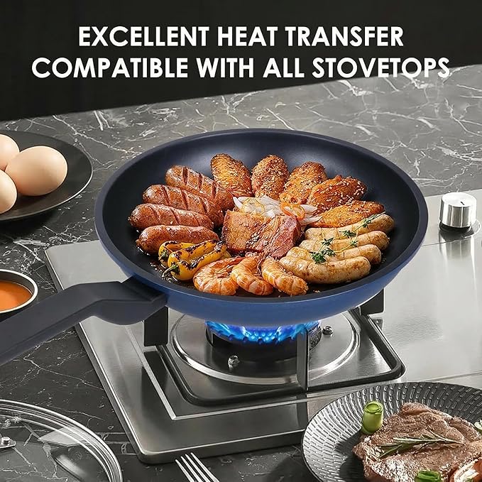 Nonstick Frying Pan Skillet, 10 Inch Frying Pan Skillet, Egg pans, Omelette Pan - Image 6
