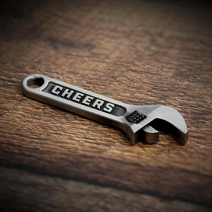 Wrench Bottle Opener Keychain for Men – Funny Wrench-Shaped Metal Key Chain for - Image 3