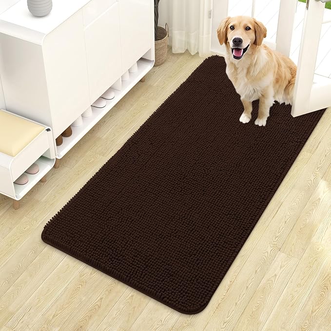 OLANLY Dog Door Mat for Muddy Paws 44x24, Absorbs Moisture and Dirt, Absorbent by OLANLY