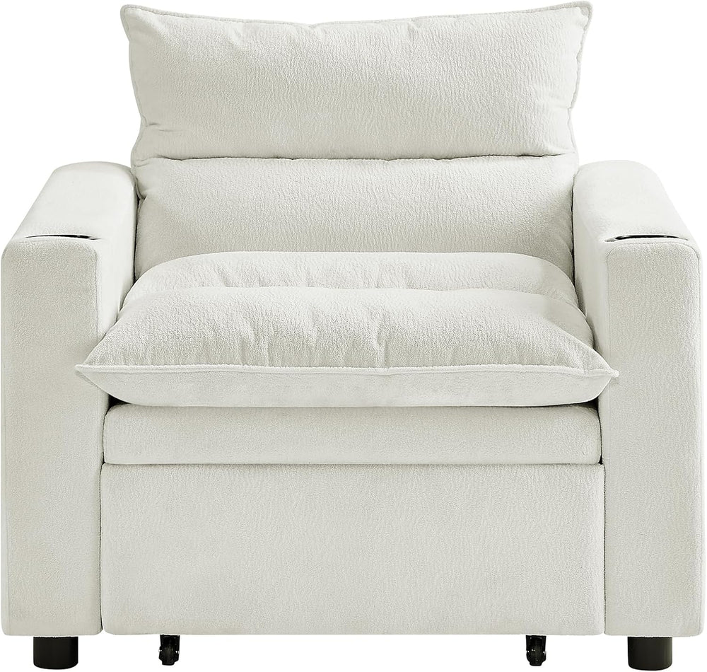 Eafurn 3-in-1 Convertible Sleeper Chair Bed Recliner Daybed w/Adjustable Back...