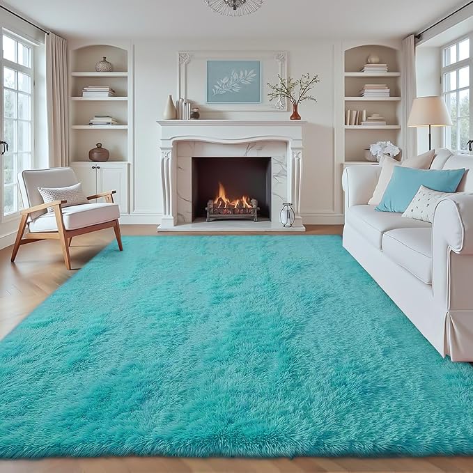 6x9 Area Rug for Living Room: Fluffy Shag Soft Washable Rugs Large Fuzzy Plush by VECARF
