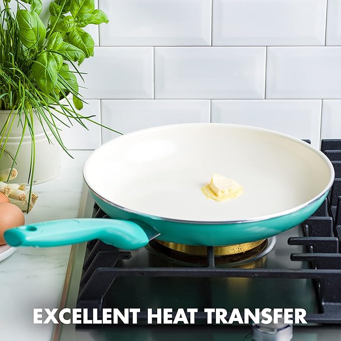 GreenPan Rio Healthy Ceramic Nonstick 12" Frying Pan Skillet, Dishwasher Safe - Image 4