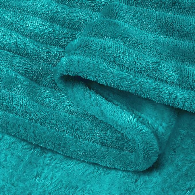 BEDELITE Fleece Blanket Twin Size – 3D Ribbed Jacquard Soft and Warm Decorative - Image 6