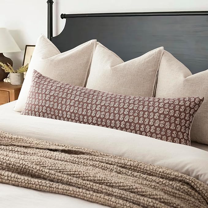 Foindtower Set of 2 Decorative Vintage Long Lumbar Throw Pillow Covers Neutral - Image 4