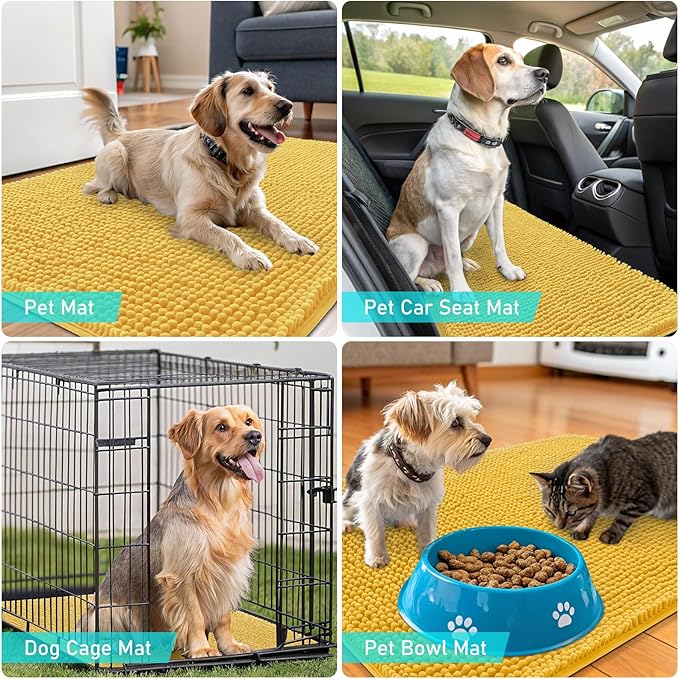 OLANLY Dog Door Mat for Muddy Paws 59x35, Absorbs Moisture and Dirt, Absorbent - Image 7