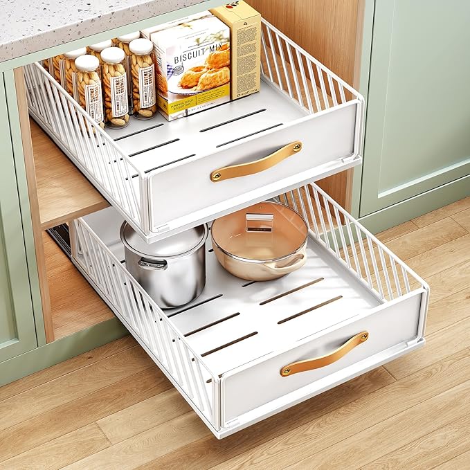 Pull out Cabinet Organizer, Heavy Duty Slide out Pantry Shelves Drawer Storage by Kitstorack