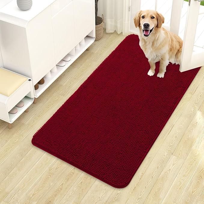 OLANLY Dog Door Mat for Muddy Paws 40x24, Absorbs Moisture and Dirt, Absorbent by OLANLY