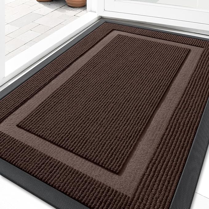 OLANLY Front Door Mat Indoor Outdoor Entrance, Waterproof All-Season, by OLANLY