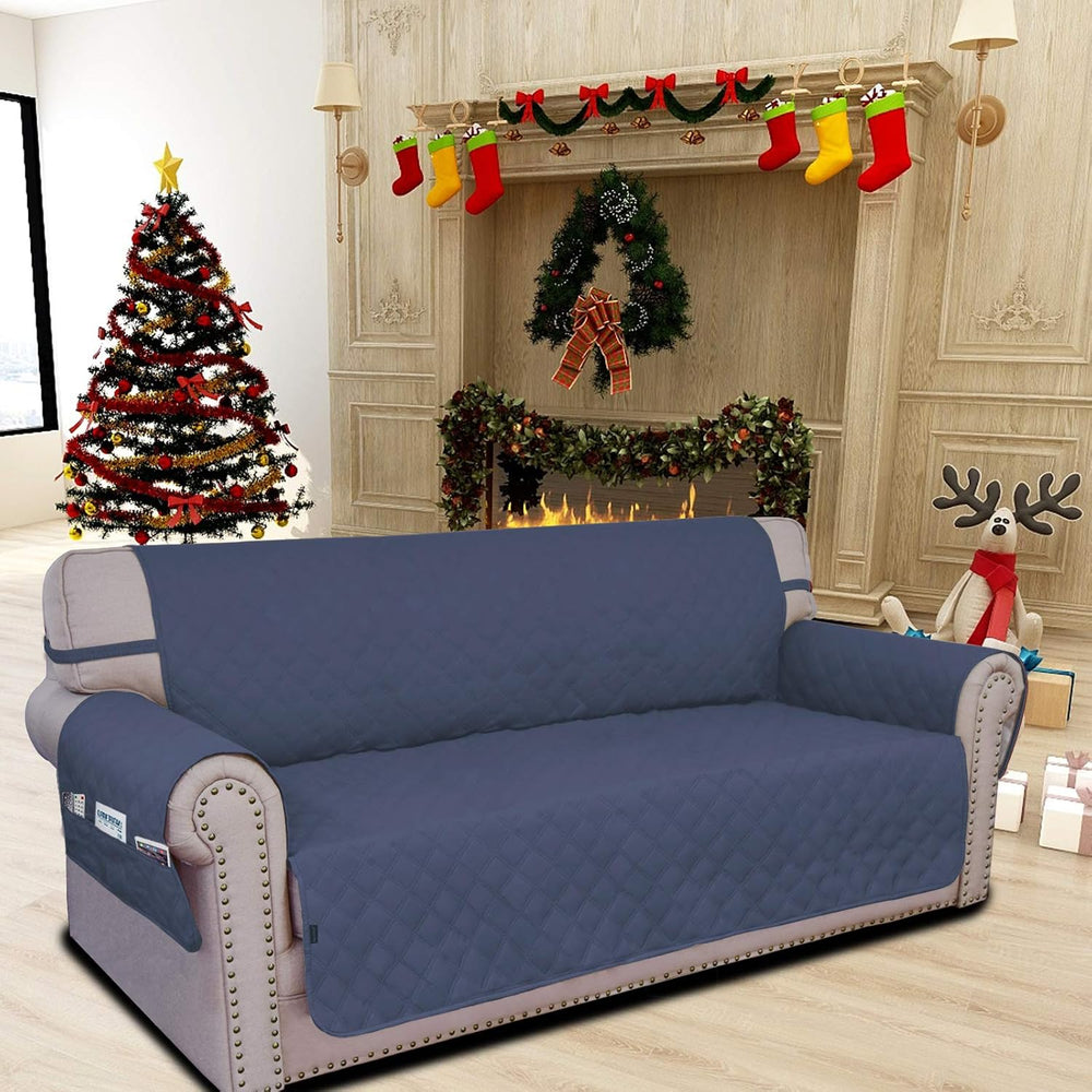 Easy-Going Waterproof Non-Slip Couch Cover, Oversized Sofa, Navy