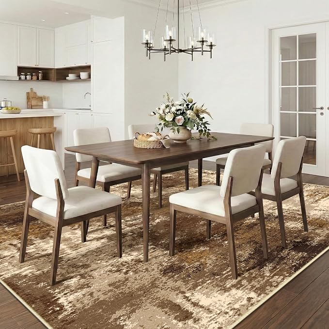 Washable Area Rugs 9'x12' Non-Slip Modern Abstract Soft - Image 3