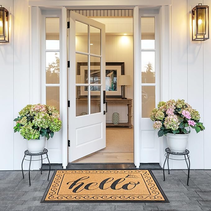 Yimobra Welcome Mats for Front Door 29.5x17, Heavy Duty Waterproof Outdoor Door - Image 6
